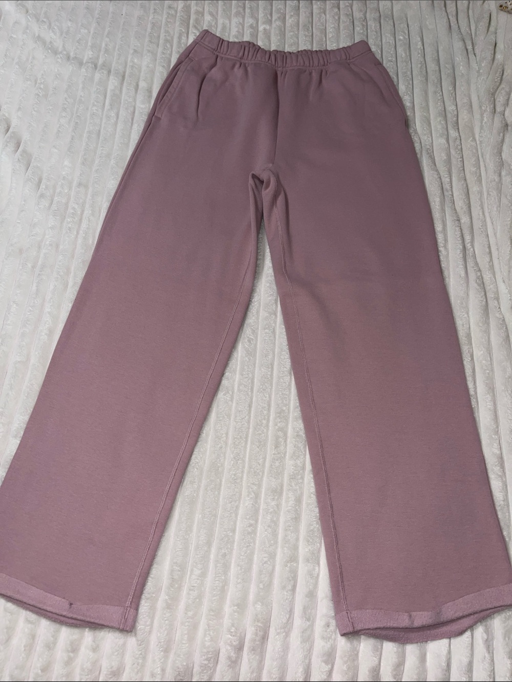 SKIMS Dusty Pink Fleece Lounge Pants | Size Medium